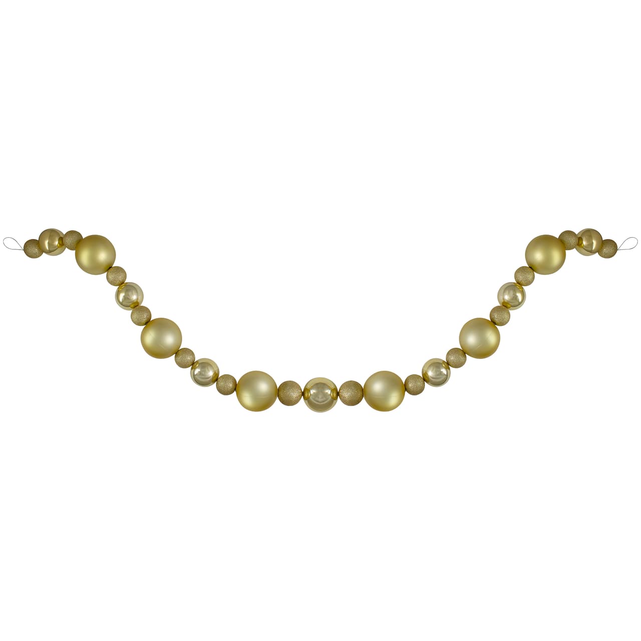 6ft. Vegas Gold 3-Finish Shatterproof Ball Christmas Garland